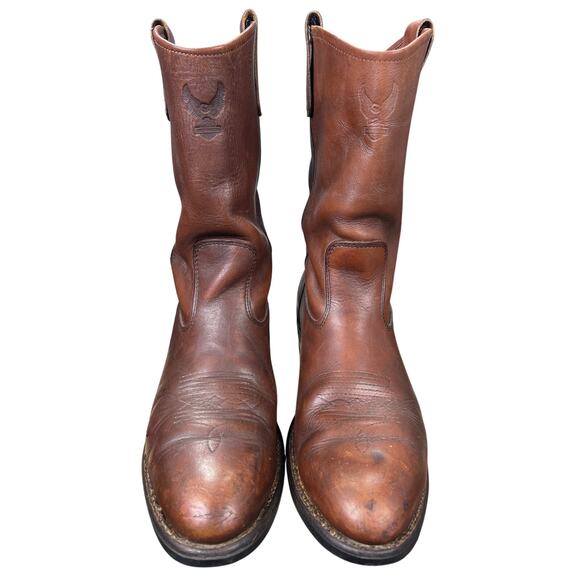 Vintage Unbranded Harley Davidson Brown Soft Toe Western Boots Size 9 main image 11